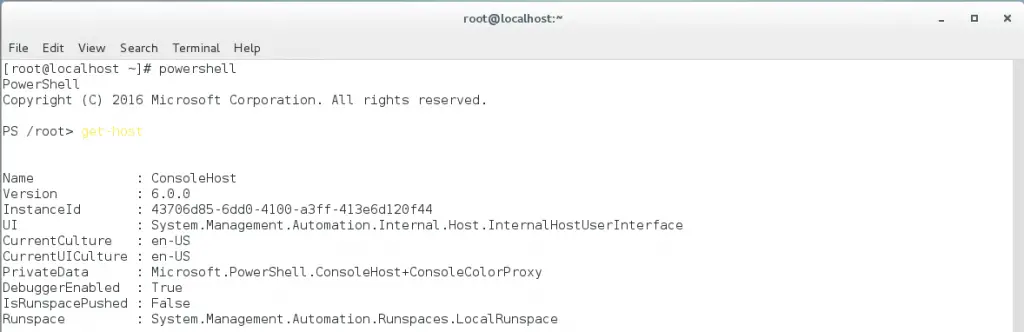 PowerShell Linux Example