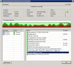 Backup Job Details