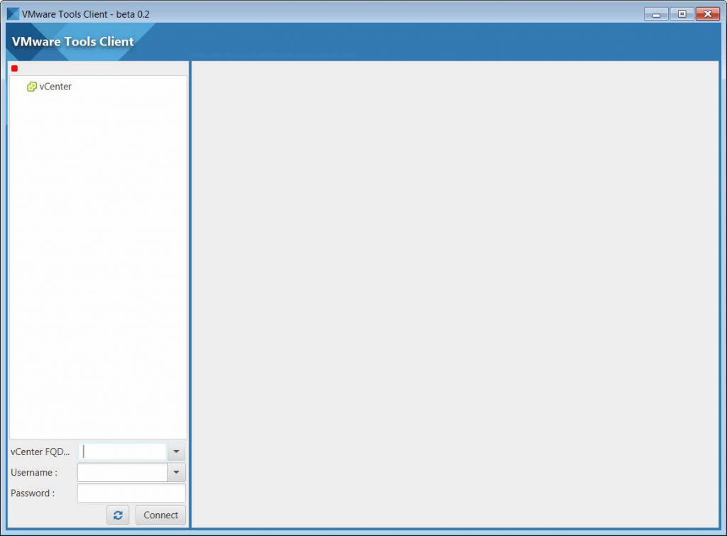 VMware Tools Client - Main Window