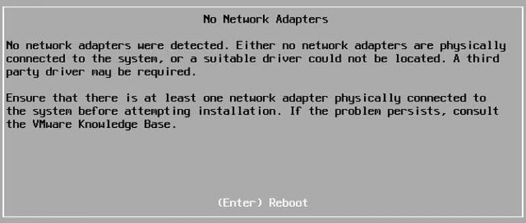 No Network Adapters