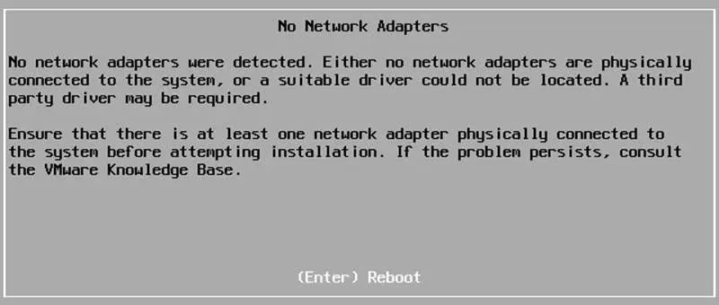 No Network Adapters