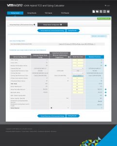 vSAN Hybrid TCO and Sizing Calculator - Sizing Inputs - Ready Node Configuration