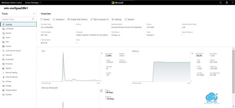Windows Admin Center - Server Manager