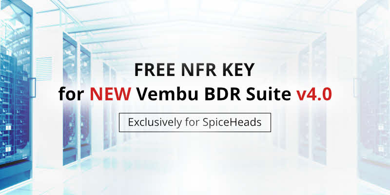 Vembu BDR Suite Free NFR Key
