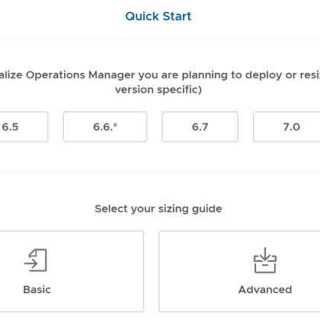 vRealize Operations Manager Sizing Tool