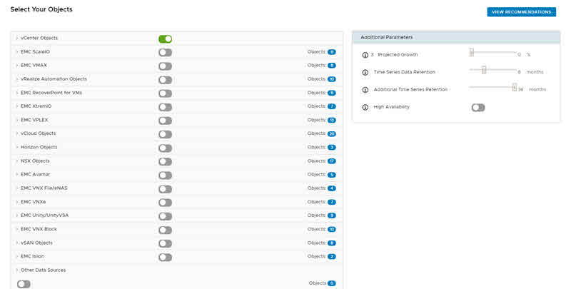 vRealize Operations Manager Sizing Tool
