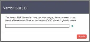 Vembu BDR Suite Web Console ID