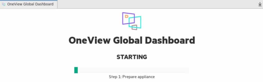 HPE OneView Global Dashboard Initialization