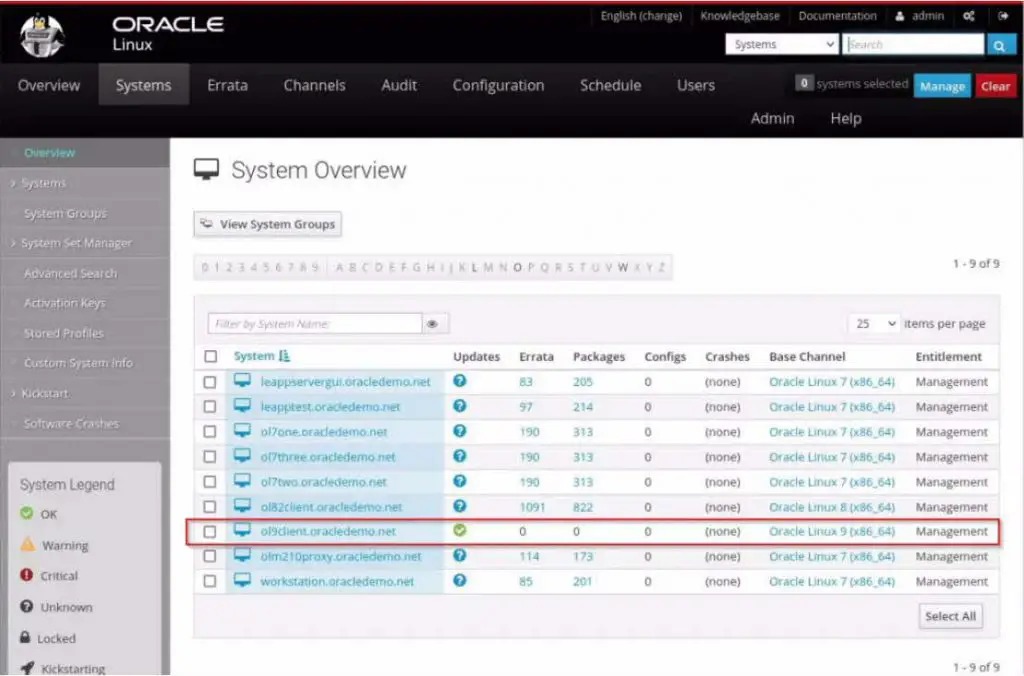 Oracle Linux Manager