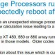 DELL EMC Unity XT Unexpected Reboot